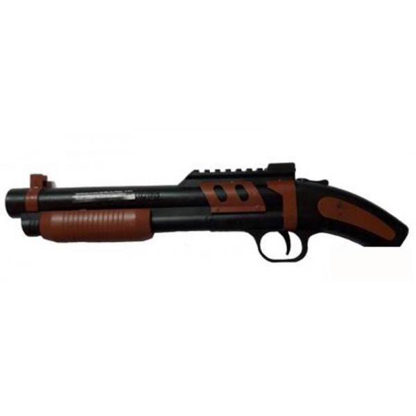 FUSIL A POMPE BILLES ABS NOIR ET MARRON 33 CM 0.6 JOULE PACA IMPORT+500 billes