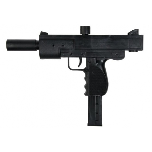PISTOLET MITRAILLEUR BILLE UZI M136 ABS NOIR SPRING 0.2 JOULE