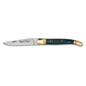 Couteau Pliant Laguiole Bougna 12 cm Tire-bouchon - Bleu