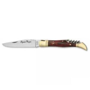 Couteau Pliant Laguiole Bougna 12 cm Tire-bouchon - bordeaux