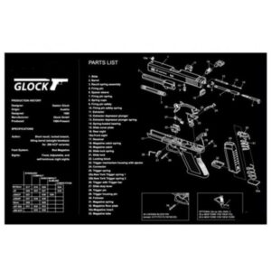 Tapis de nettoyage en caoutchouc pour pistolet 280mm x 430mm pour Glock