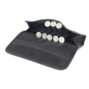 Housse Nylon de Rangement Etui à Munitions 18 Cartouches Chasse Tir 4 Attaches Ceinture + Scratch