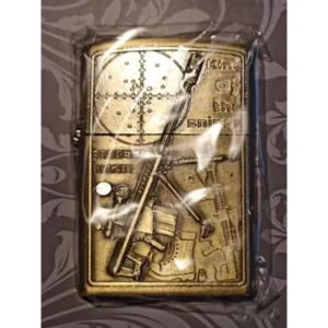 Bohai Lighter Briquet tempête à essence type Zippo motif Arme Militaria n°1