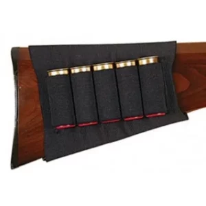 Cartouchière Crosse Fusil Chasse Tir Etui Housse Nylon 5 Cartouches NEUF