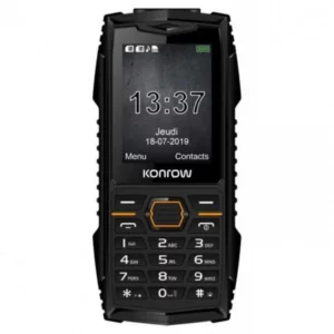 Konrow Stone Plus - Téléphone Antichoc Certifié IP68 - 2.4'' - Double Sim - Noir