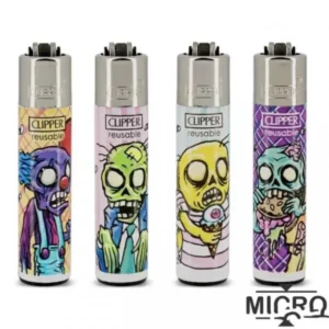 Lot de 8 briquets Clipper Micro Zombie Invasion