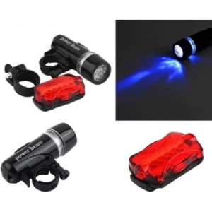 Powerbeam Kit Lumières 2 Lampes LED Avant et Arrière Pour Vélo