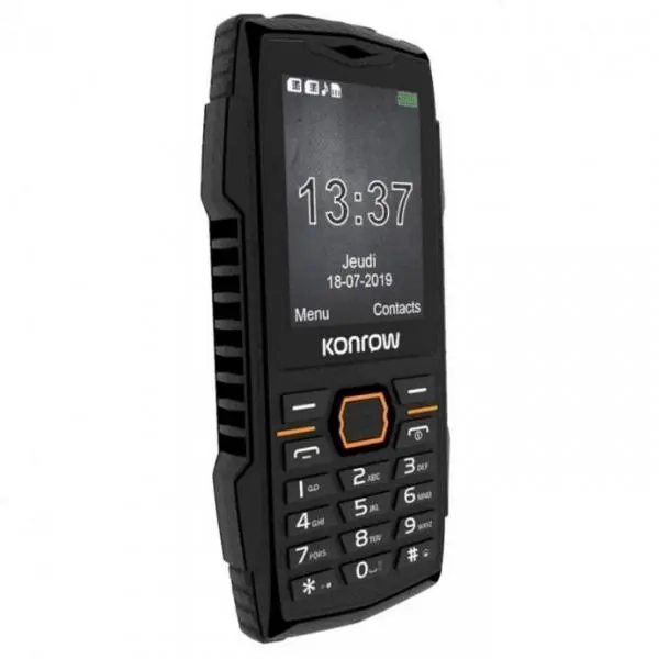 Konrow Stone Plus - Téléphone Antichoc Certifié IP68 - 2.4'' - Double Sim - Noir – Image 3