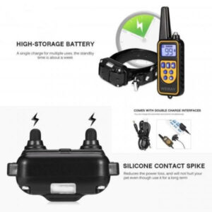 Collier Electrique Dressage Rechargeable Etanche 3 Modes Sonore Vibration Electrique 800M