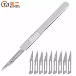 Kit Scalpel Acier Inox 11 Pièces JZ 11 ou JB 23 NEUF