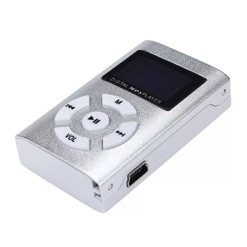 Mini lecteur MP3 USB Argent avec écran Port Micro sd (carte mémoire non incluse) – Image 2