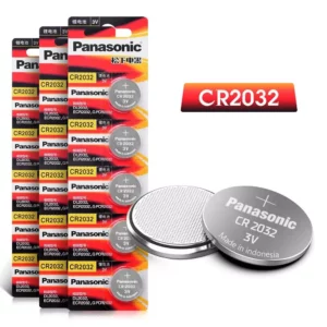 Lot de 10 Piles Plates PANASONIC 3V CR2032 Lithium Ion Batteries NEUF