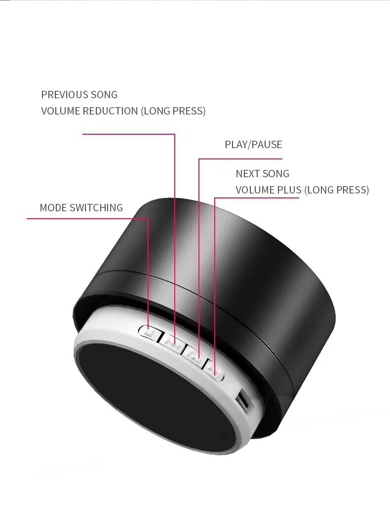 Enceinte Mini haut-parleur Bluetooth sans fil caisson de basses radio portable – Image 3