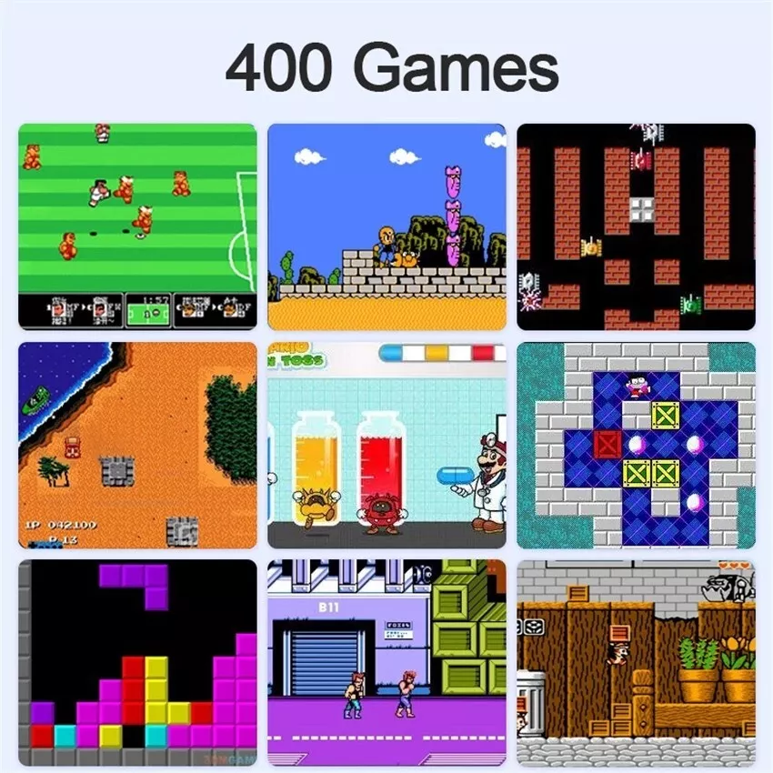 Rétro Portable Mini Console de jeu vidéo de poche 8-Bit 400 Jeux Inclus Blanc + 1 manette – Image 4