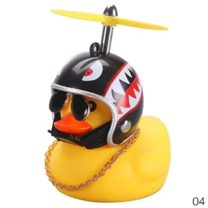 Figurine Petit canard jaune avec casque, Emblème décoration Voiture