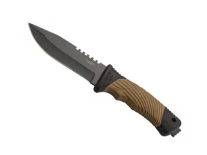 Couteau HERBERTZ ABS/GOMME BICOLORE 11,5CM INOX + ETUI