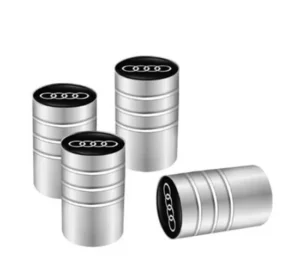 Lot de 4 Capuchons de valves d'air pneu Auto A Silver Argent