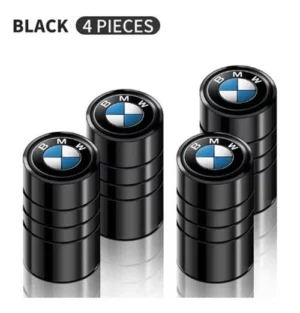 Lot de 4 Capuchons de valves d'air pneu Auto B Noir