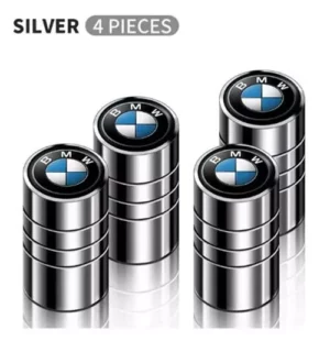Lot de 4 Capuchons de valves d'air pneu Auto B Silver Argent