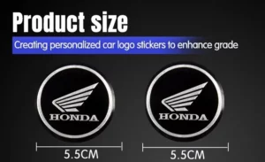 Sticker Autocollant 3D en Aluminium pour H Diamètre 6cm
