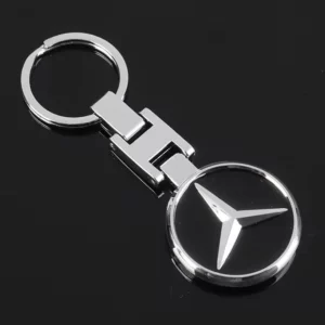 Porte-clés 3D en métal pour MB Noir Matériau: alliage de zinc Taille: 9.2x3.5 cm