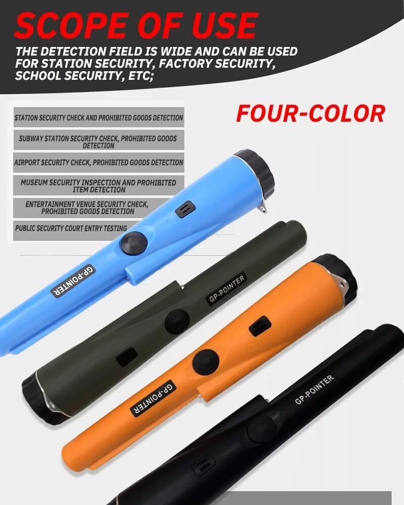 Détecteur de métaux pointeur GP haute sensibilité détecteur de sécurité Noir – Image 3