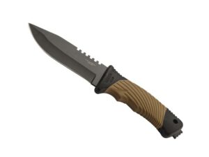 Couteau Poignard HERBERTZ ABS/GOMME BICOLORE 11,5CM INOX + ETUI
